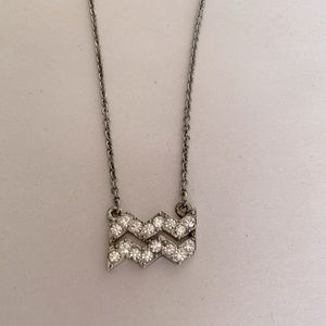 Aquarius ♒️ Water Bearer Symbol Necklace - Zodiac January February